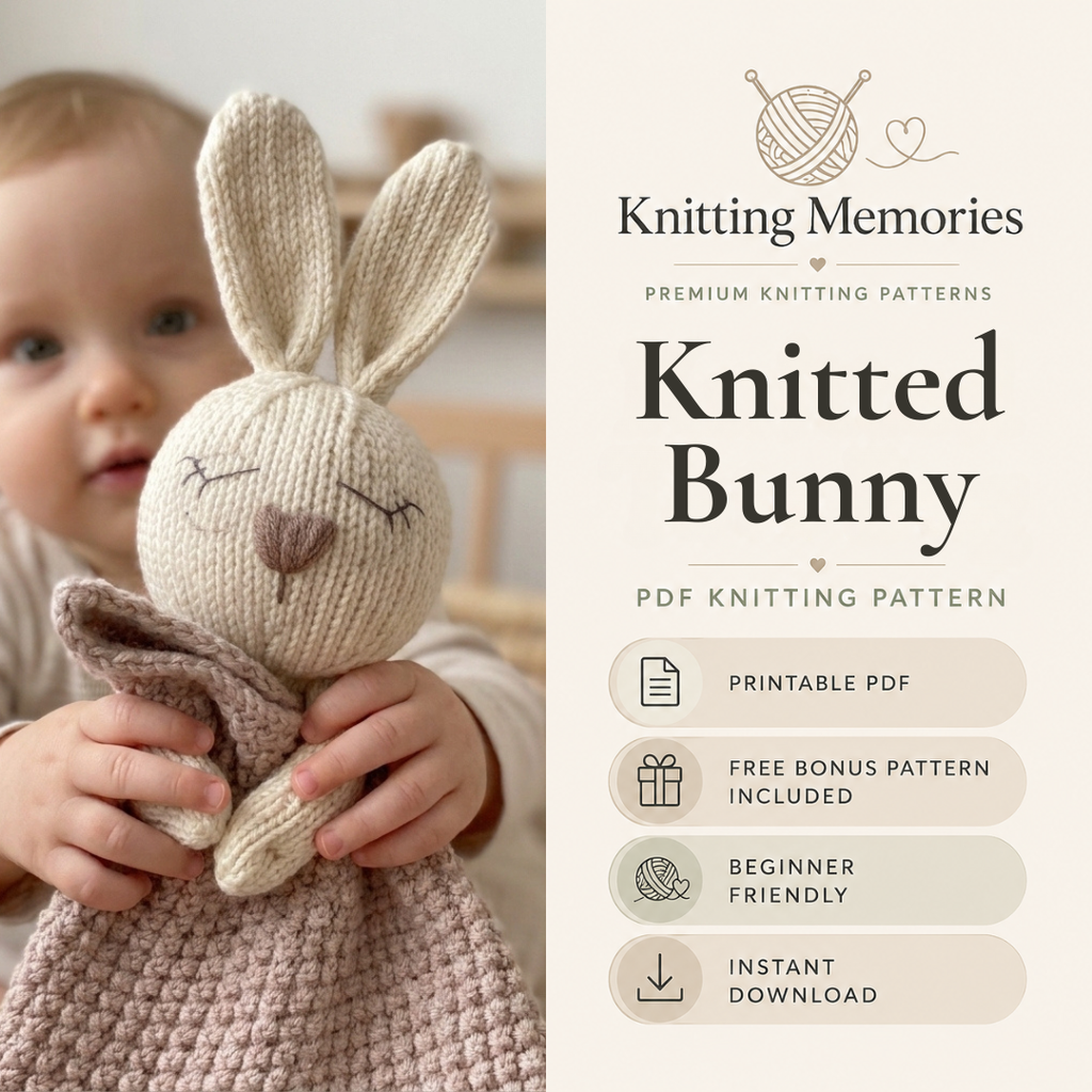 Bunny Comforter Knitting Pattern, Instant Download