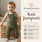 Baby Jumpsuit Knitting Pattern, Many Sizes, 1M-2Y, Instant Download PDF