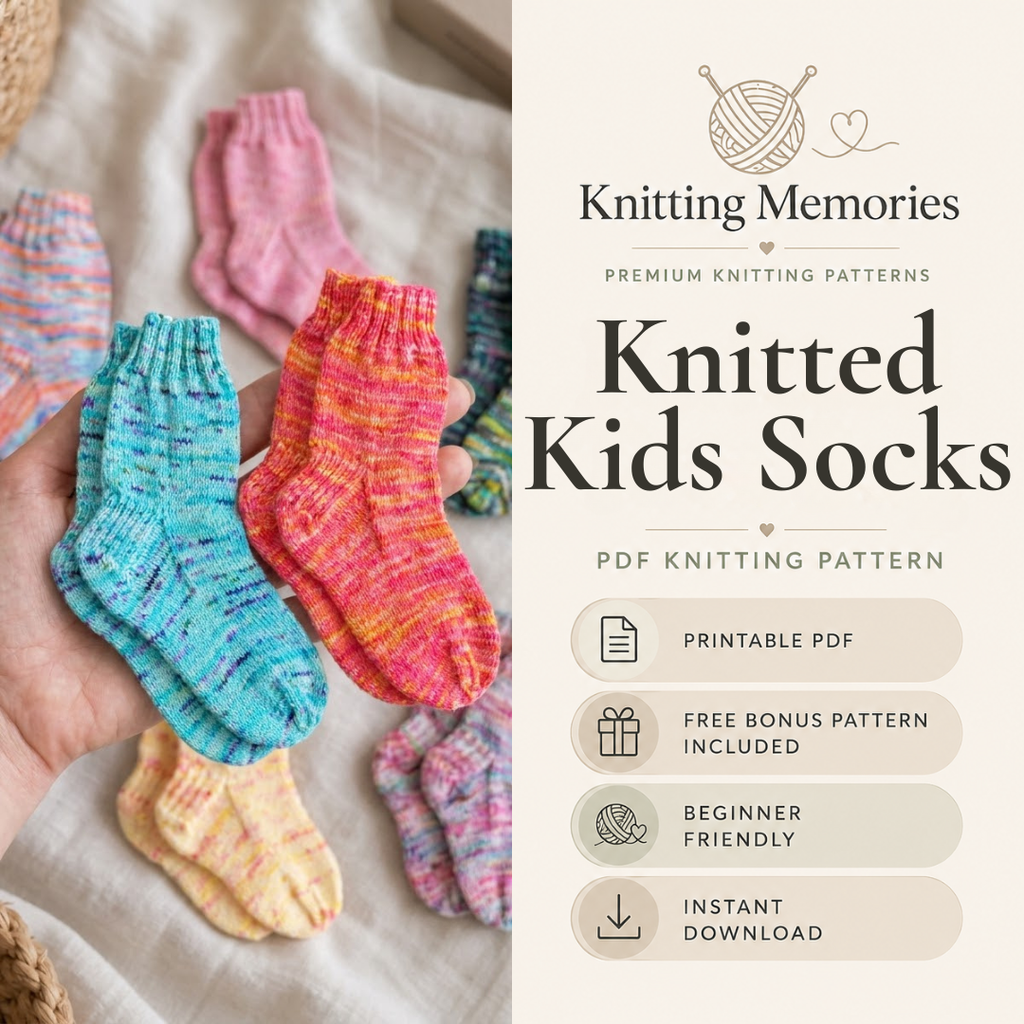 Baby Sock Knitting Pattern, PDF Pattern for Babies Toddlers and Kids