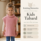 Kids Tabard Knitting Pattern, Super Chunky, PDF Instant Download PDF
