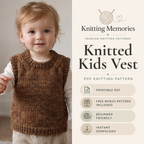 Kids Vest Knitting Pattern, PDF Pattern for Ages 0 to 14