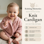 Baby Cardigan Knitting Pattern, 3M - 3Y, Beginner Friendly, Instant Download