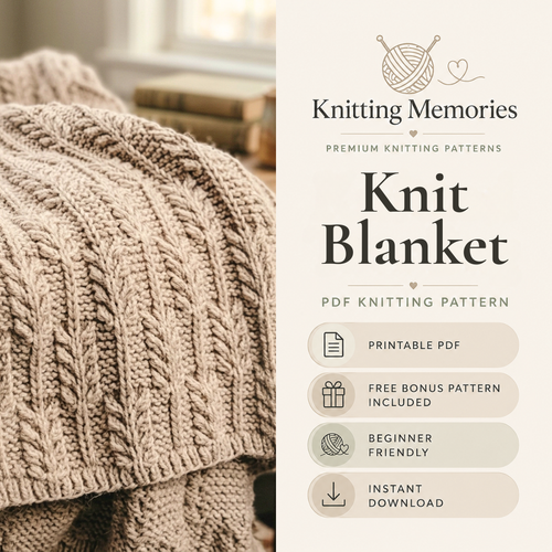 Textured Baby Blanket Knitting Pattern, Beginner Friendly, Instant Download
