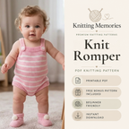 Baby Romper and Booties Knitting Pattern, Sizs 6 Months - 1 Year