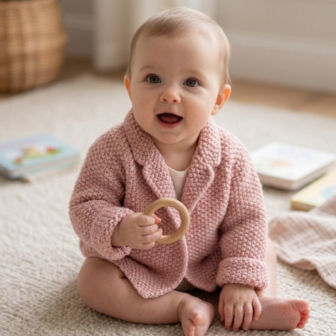 Baby Cardigan Knitting Pattern, 3M - 3Y, Beginner Friendly, Instant Download