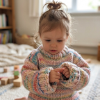 Kids Sweater Knitting Pattern, Super Chunky, Beginner Friendly, Instant Download