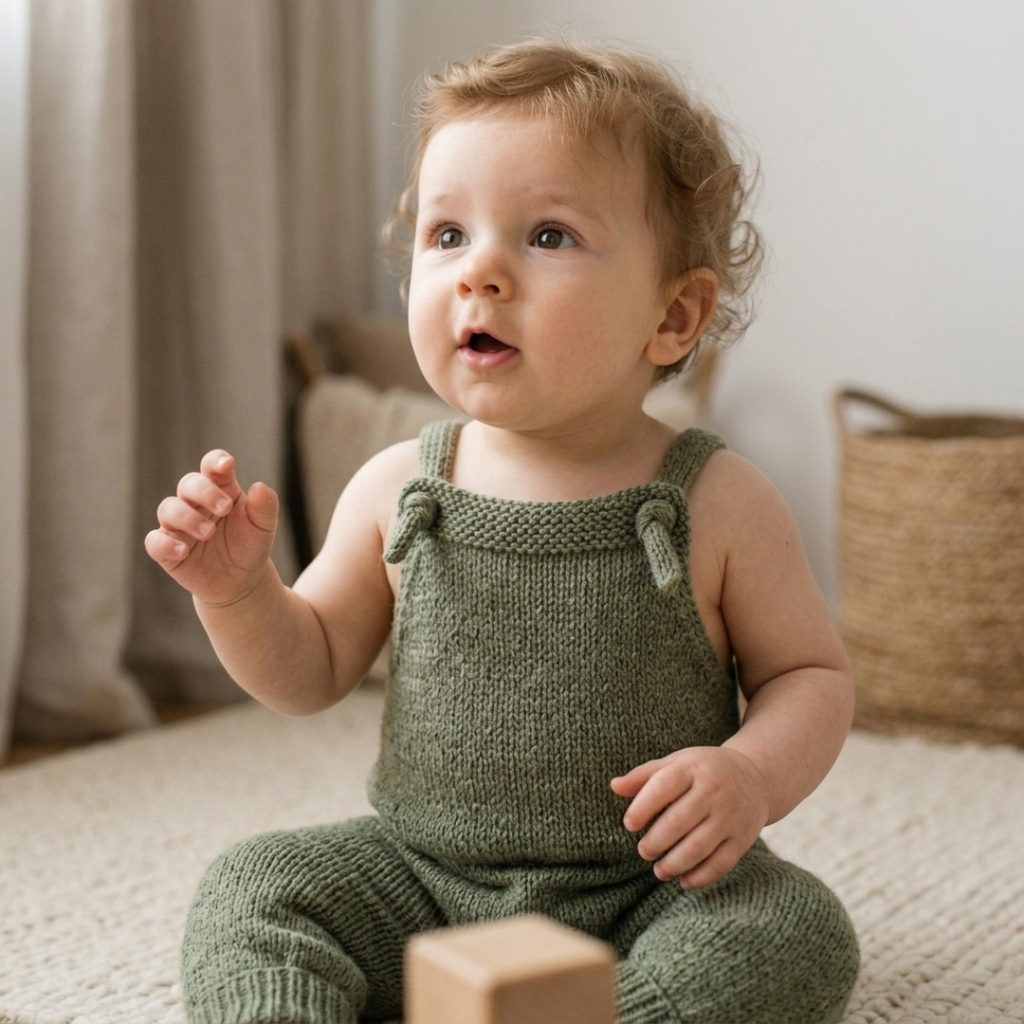 Baby Jumpsuit Knitting Pattern, Many Sizes, 1M-2Y, Instant Download PDF