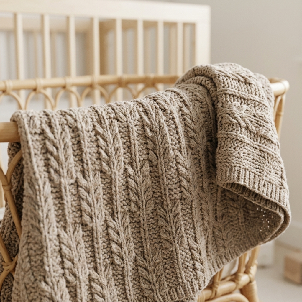 Textured Baby Blanket Knitting Pattern, Beginner Friendly, Instant Download
