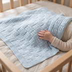 Checkered Baby Blanket Knitting Pattern, Beginner Friendly, Instant Download
