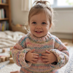 Kids Sweater Knitting Pattern, Super Chunky, Beginner Friendly, Instant Download
