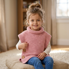 Kids Tabard Knitting Pattern, Super Chunky, PDF Instant Download PDF