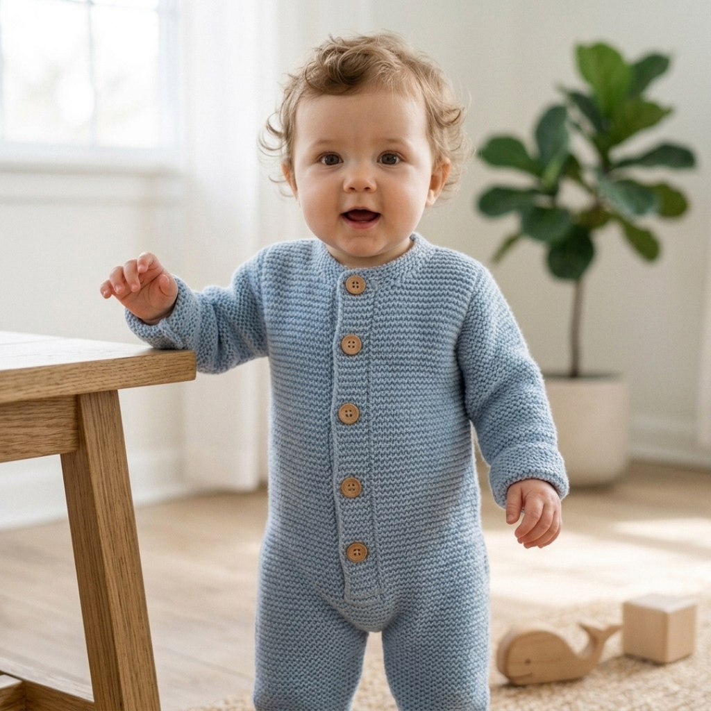 Baby Romper Knitting Pattern, Many Sizes, 3M-4Y, Instant Download