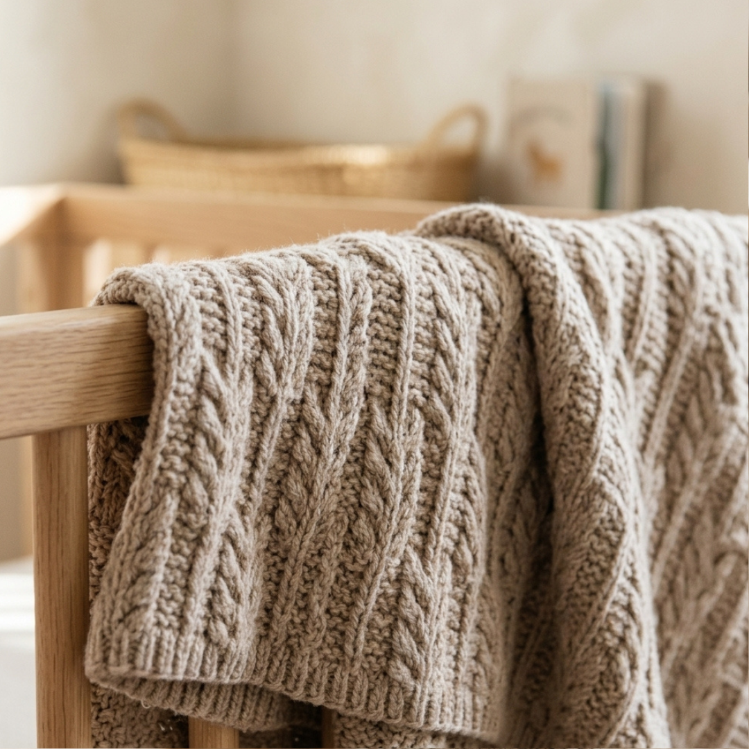 Textured Baby Blanket Knitting Pattern, Beginner Friendly, Instant Download