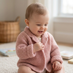 Baby Cardigan Knitting Pattern, 3M - 3Y, Beginner Friendly, Instant Download